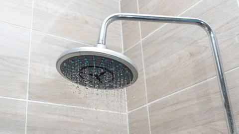 Shower on the bathroom Stock Photos