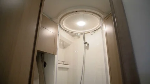 Shower box on a boat Stock Footage 72525087