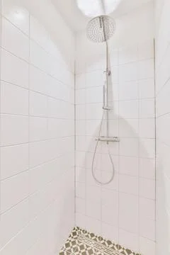 Shower box in modern bathroom Stock Photos