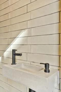 Shower box in modern bathroom Stock Photos