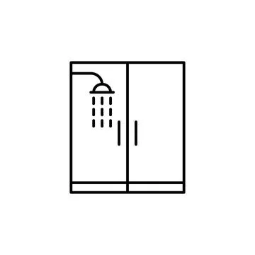 Shower cabin icon element of plumbing icon for mobile concept and web apps. T Stock Illustration