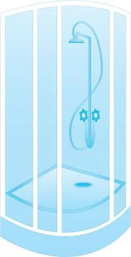 Shower cabin Stock Illustration