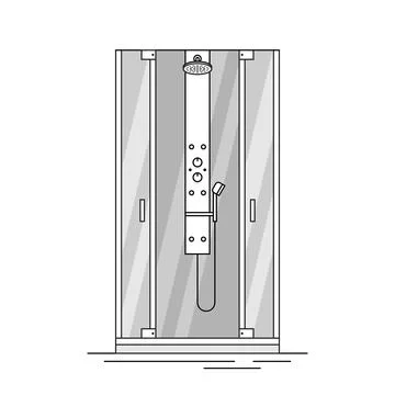 Shower cabin Stock Illustration
