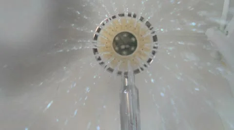 Shower into Camera Stock Footage 8961894