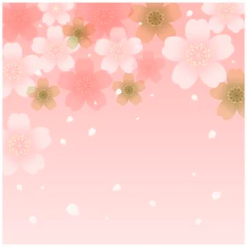 Shower of cherry blossoms Stock Illustration