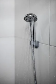 Shower close-up on light background Stock Photos