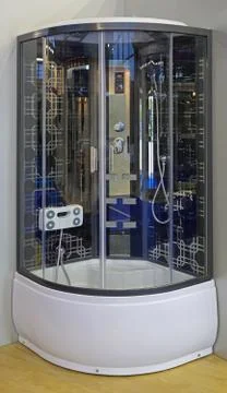 Shower in Corner Stock-Fotos