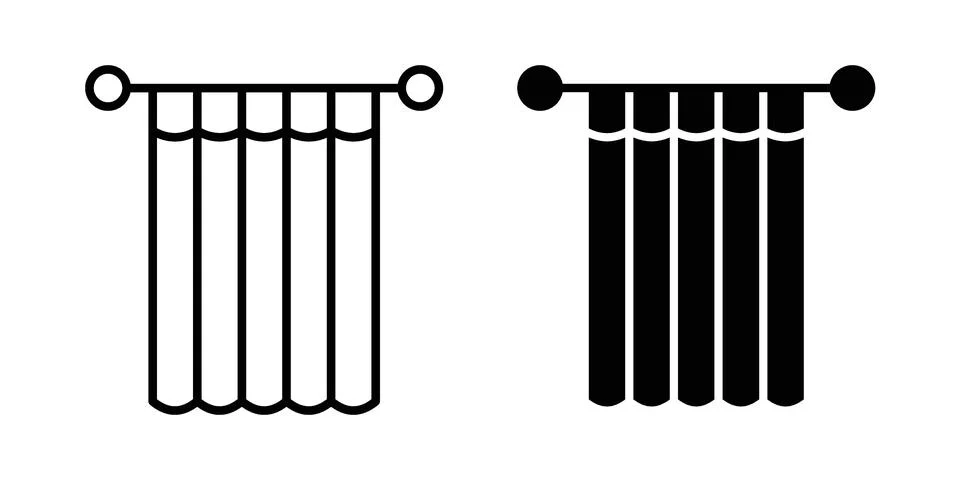 Shower curtain icon vector design. EPS10 Stock Illustration