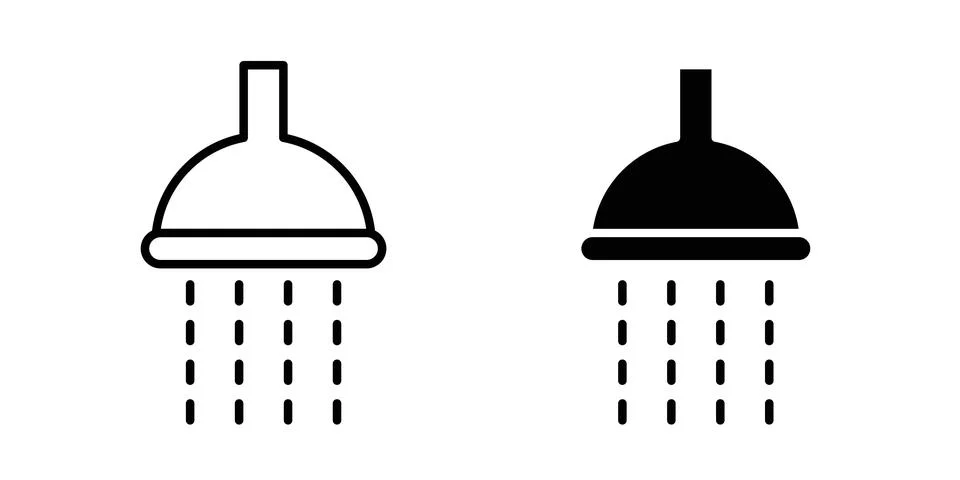 Shower down icon vector, symbol, logo illustrations Stock Illustration