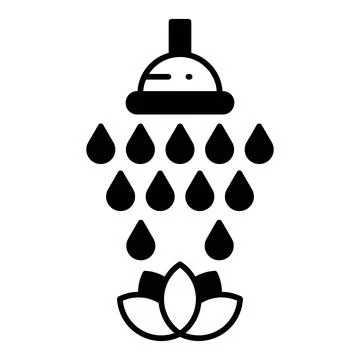 Shower Dualtone Icon Stock Illustration