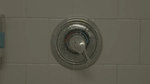 Shower Faucet with the Shower On 스톡 동영상 146106544