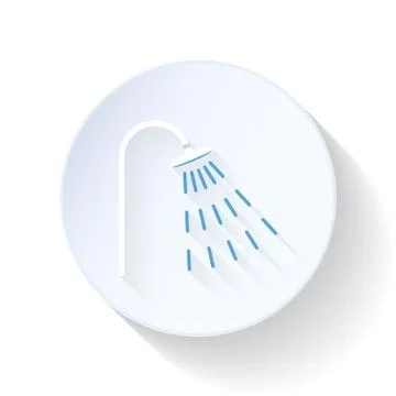 Shower flat icon Stock Illustration