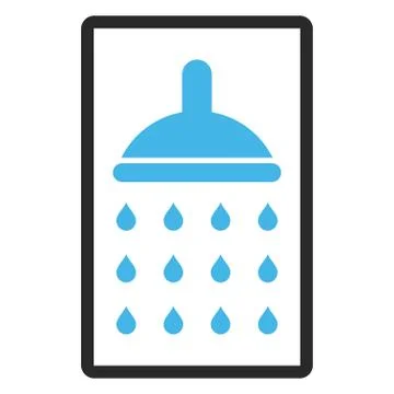 Shower Framed Glyph Icon 스톡 일러스트
