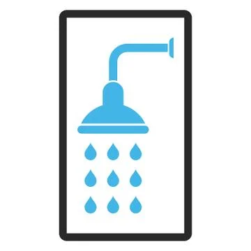 Shower Framed Vector Icon 库存插图