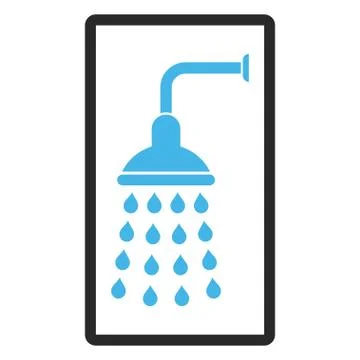 Shower Framed Vector Icon 库存插图