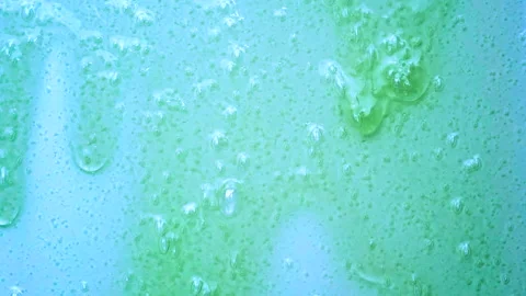 Shower gel cosmetics texture. Selective focus. Stock Footage 149266807
