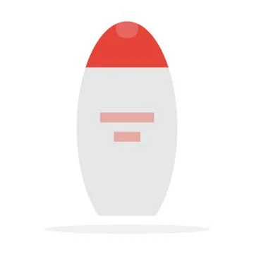 Shower gel in an oval bottle vector flat material design isolated object on Stock Illustration
