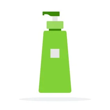 Shower gel in the package with the dispenser vector flat material design Illustrazione stock