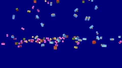 A shower of gifts. Stock Footage 118891206