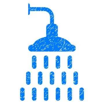 Shower Grainy Texture Icon Illustrazione stock