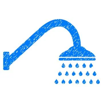 Shower Grainy Texture Icon Illustrazione stock