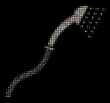 Shower Halftone Composition of Dots Stock Illustration
