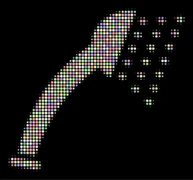 Shower Halftone Mosaic of Dots Illustrazione stock