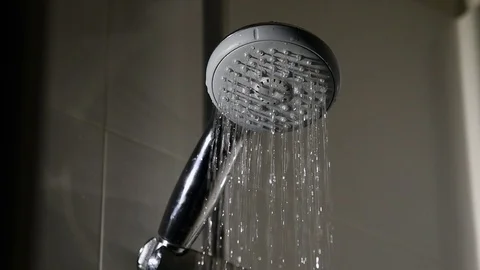 Shower head and falling water. Stock-Footage 101638550