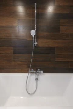 Shower head in the bathroom Stock Photos