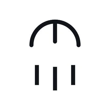 Shower Head Black White Line Icon Editable Stroke Vector Symbol Stock Illustration