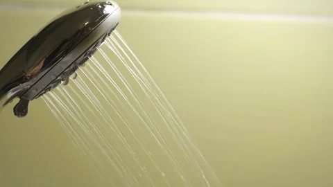 Shower head close-up in the bathroom Stock Footage 286307250