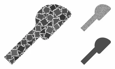 Shower head Composition Icon of Bumpy Pieces Stock Illustration