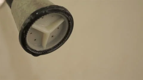 Shower Head Dripping Close Up Stock Footage 45798188