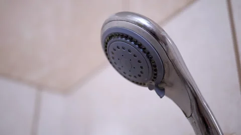 Shower Head Dripping Water Stock Footage 312011261