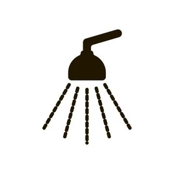 Shower head icon in trendy flat style isolated. Illustration eps 10. Stock Illustration