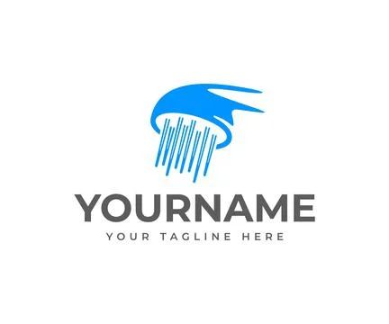 Shower head logo design. Shower faucet and water drop vector design Stock Illustration