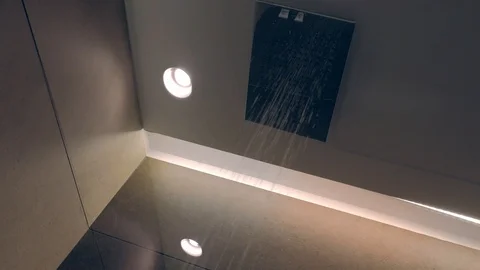 Shower Head In modern Bathroom Stock Footage 102694571