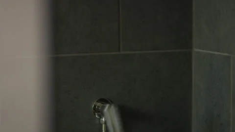 Shower head placed on wall Stock Footage 260354489