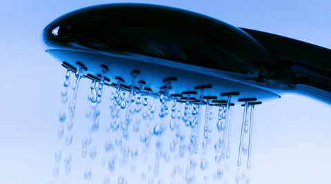 Shower Head with Running Water Stock Footage 47160747