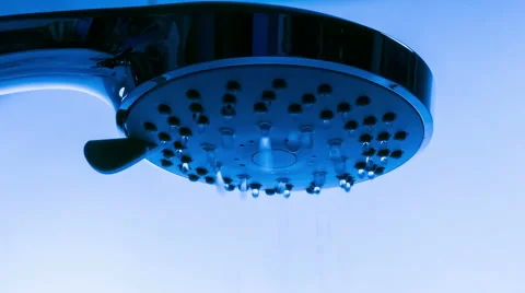 Shower Head with Running Water Stock Footage 47163225