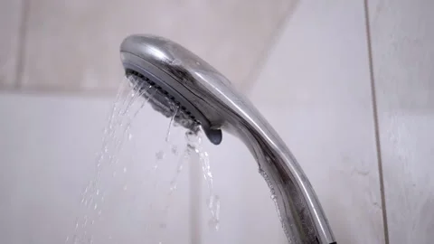 Shower Head Running Water Stock Footage 312010414