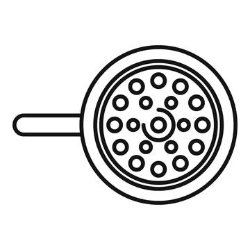 Shower head showing modern design with multiple water jets for bathroom comfo Stock Illustration