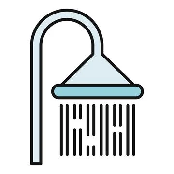Shower head spraying water promoting cleanliness and hygiene Stock Illustration