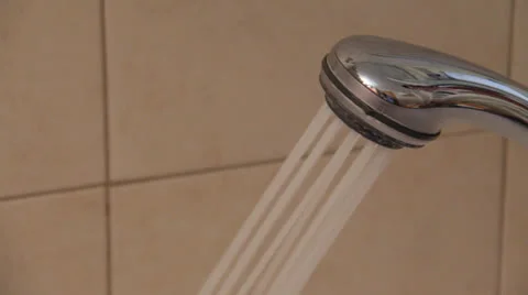 Shower head with sprinkling water Stock Footage 22990216