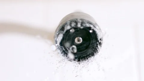 Shower Head Turns On At 1500fps Stock Footage 104851097