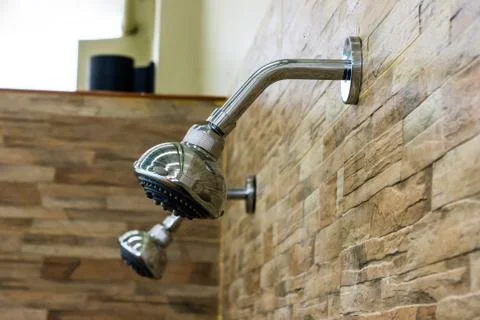 Shower head on the wall Stock Photos