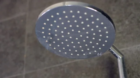 Shower head with water dropping Video stock 48664716