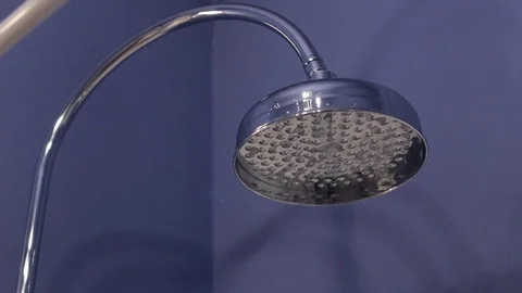 Shower head with water flowing Stock Footage 72788902