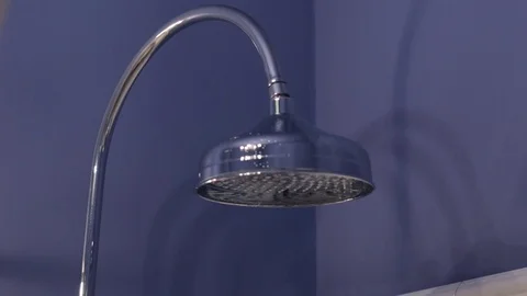 Shower head with water flowing Stock Footage 72789213