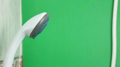 Shower heard on green background 스톡 동영상 55728500